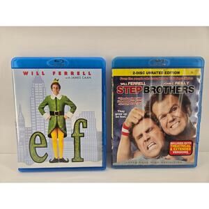 Will Ferrell Blu-Ray 2 Movie Bundle- Step Brothers - Elf